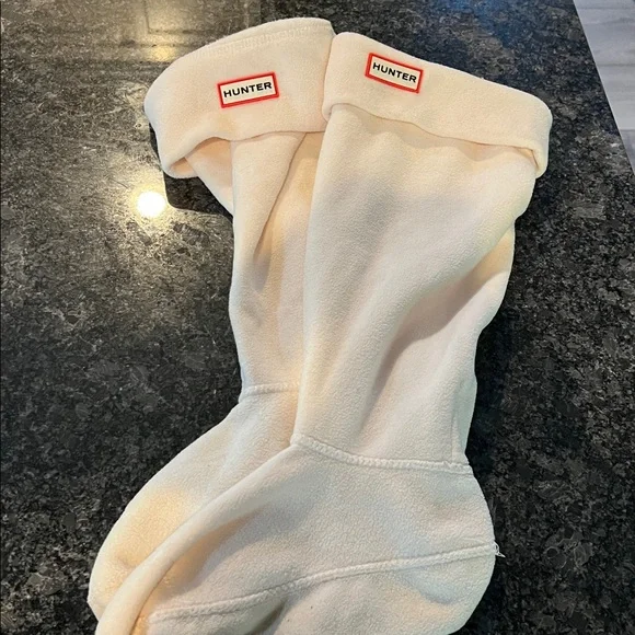 Hunter Ivory Fleece Boot Liners - Picture 2 of 5